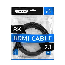 CABLE HDMI MALE 6FT 2.1 8K GOLD FAST SPEED UNNO TEKNO