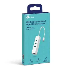 ADAPTER USB 3.0 3 PORT HUB WITH GIGABIT ETHERNET TP LINK