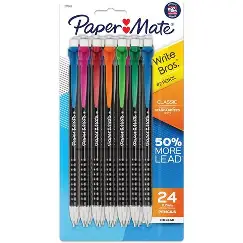 PENCILS MECHANICAL 0.7MM ASSORTED COLOR 24CT -(SINGLE) PAPERMATE