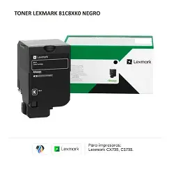 [6215] TONER 81C8XK0 28K PAGES BLACK LEXMARK