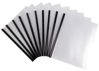 [3542] CLEAR REPORT COVERS WITHSLIDING BAR 8.5X11" CYPRESS LANE