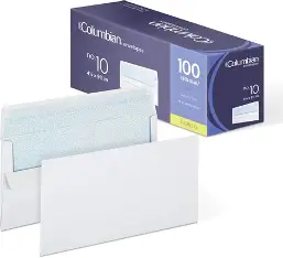 [54103] ENVELOPES #10 4 1/8x9 1/2 SELF SEAL (SINGLE) WHITE COLUMBIAN