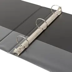 [73102] FOLDER BINDER WITH 3 RINGS 1.5"D-RING BLACK PEN & GEAR