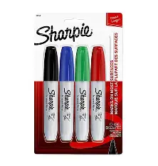 [73100] MARKER 4CT CHISEL TIPPERMANENT ASSORTED COLORSSHARPIE (SINGLE!)
