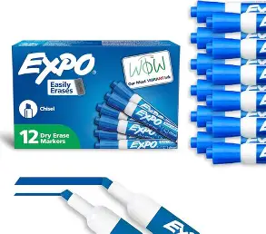 [5505] MARKER DRY ERASE BLUE 12COUNT LOW ODOR EXPO