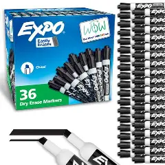 [63031] MARKER DRY ERASE EXPO LOWODOR BLACK 36 COUNT EXPO