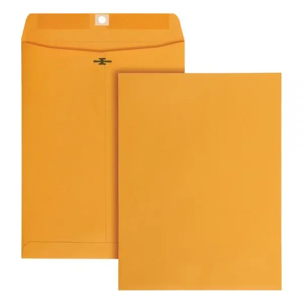 [50205] (NEW) ENVELOPE BROWN GUMMED9" X 12" CLASP KRAFT
