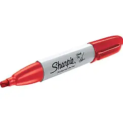 [7842] MARKERS RED CHISSEL TIPPERMANENT SHARPIE