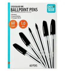 [63018] PEN SMOOTH BALLPOINT BLACK INK 1.0MM PEN & GEAR 